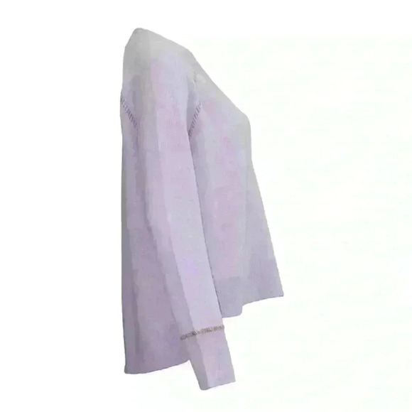 VERONICA BEARD Preta Lilac V-Neck Cashmere Sweater - Picture 11 of 15